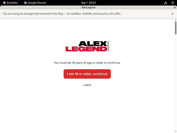 Alex Legend Member Sign Up