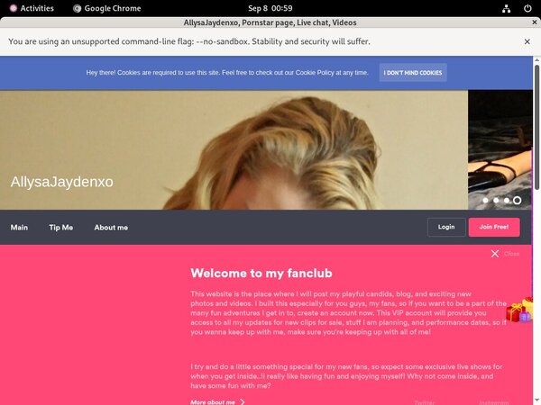 Allysajaydenxo.modelcentro.com Free Trial Discount