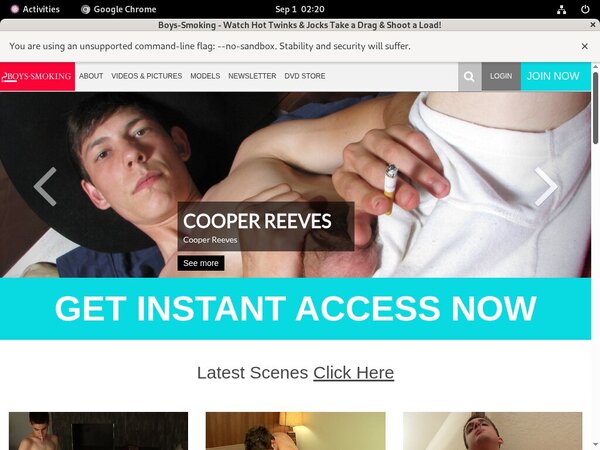 Boys Smoking Discounted Membership