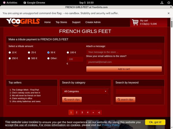 FRENCHGIRLSFEET Discount Sign Up