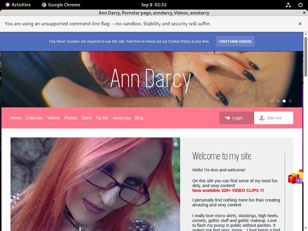 Free AnnDarcy Sign Up