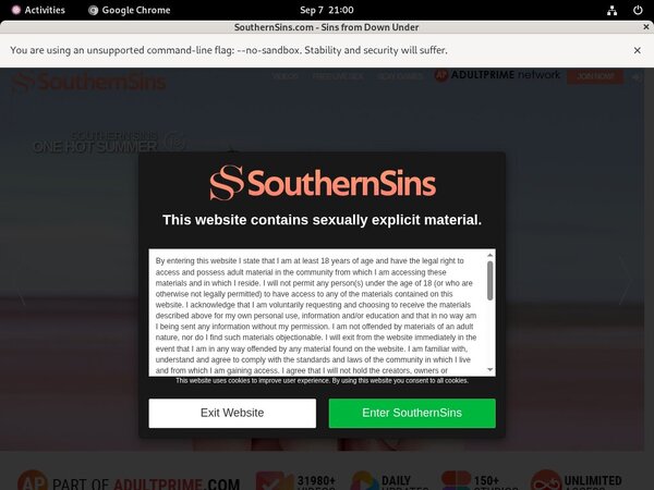 Free Login For Southern Sins