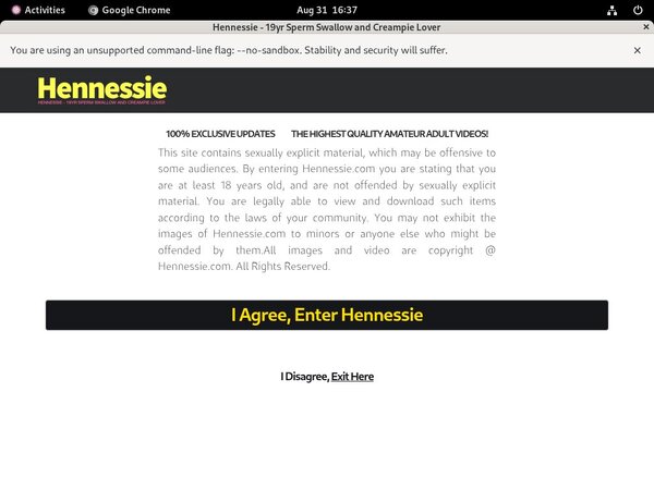 Hennessie Trial Membership $1