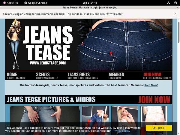 Jeans Tease New Account