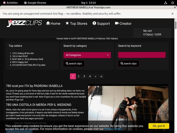 Mistress Isabella Signup Page