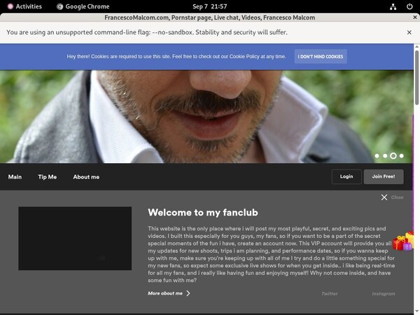 New FrancescoMalcom.com Accounts