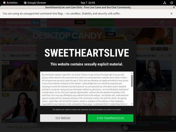 Sweetheartslive.com Pass Codes