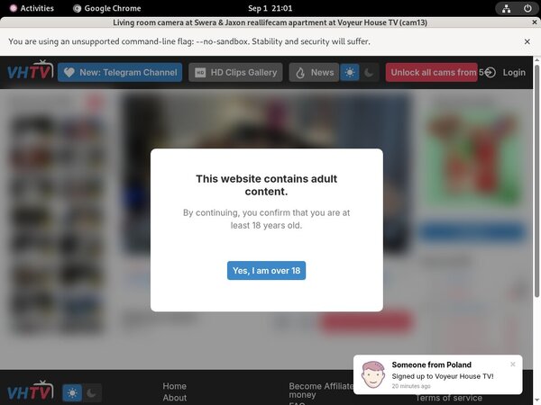 Voyeur-house.tv Payment Page