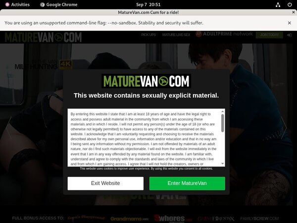 Discount Mature Van Trial