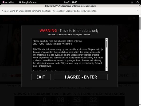 Erotiquetvlive.com Bank Payment