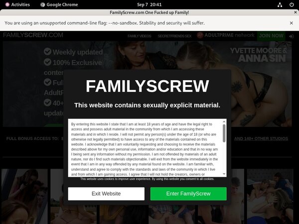 Family Screw Password Bugmenot