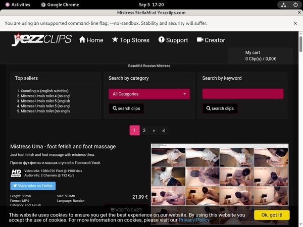 Free Accounts In Mistress Stellami