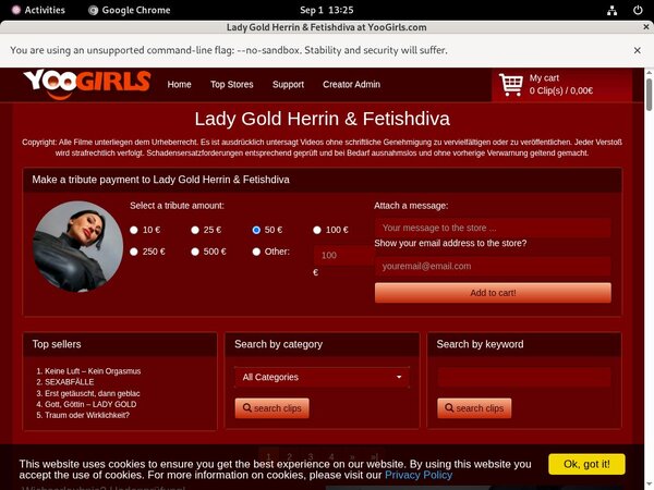 LadyGoldFetishdiva Trial Promo