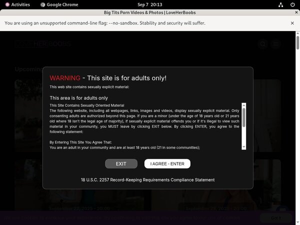 Love Her Boobs Password Info