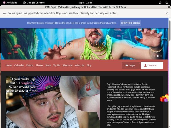 Peterpinkpuss.com Benutzername