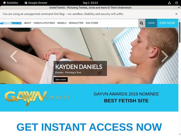 Undie Twinks Porn Account