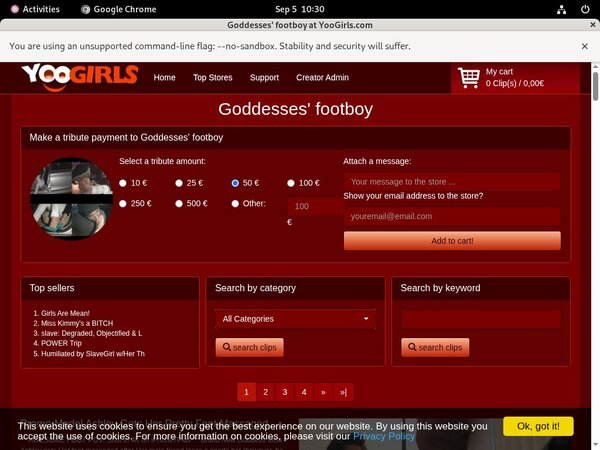 Free Goddesses Footboy Member