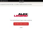 Alex Legend Member Sign Up